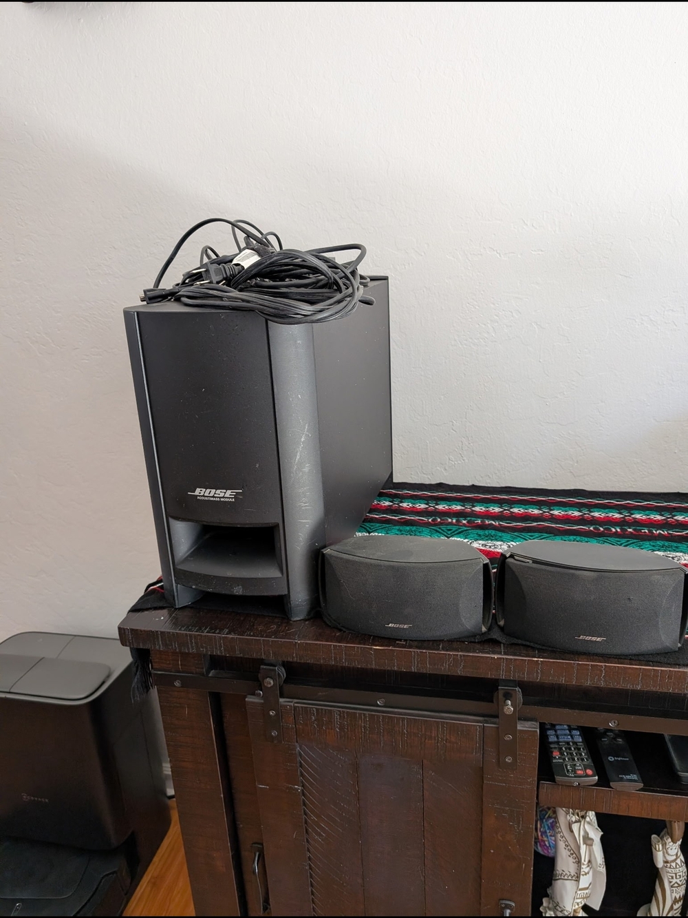 Bose Black Home Theater Subwoofer and Satellite Speakers